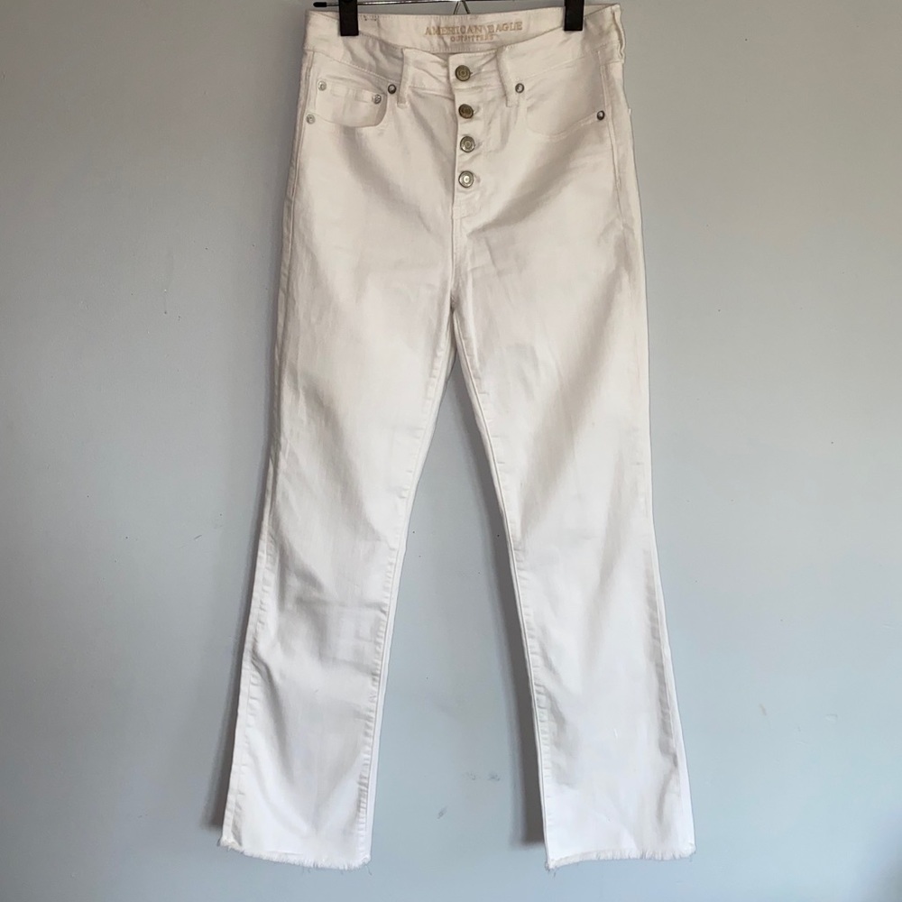 Cropped high-rise flare jeans